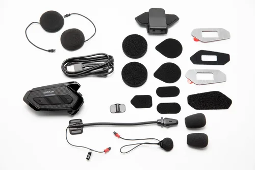 Miniatura 7 de Sena - Sistema de comunicación de malla para motocicleta de perfil bajo, paquete doble, color negro, 2