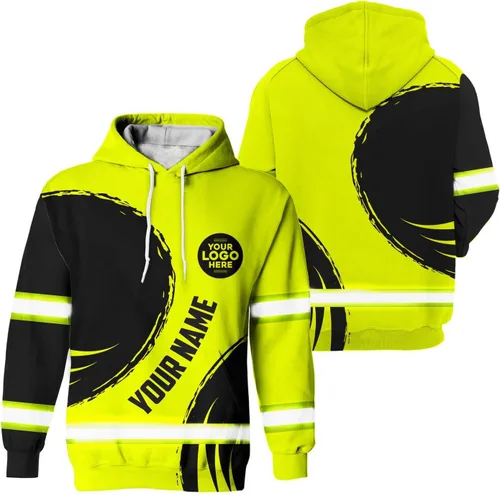 Miniatura 37 de Empresa, Equipo Uniforme Camisa de Alta Visibilidad para Hombres Camisa de Seguridad Logotipo Personalizado Nombre con Cintas Reflectantes AMZ02