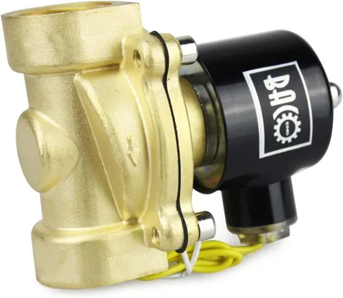 Miniatura 4 de Válvula solenoide eléctrica de latón Bacoeng de 1 pulgada y 110 V CA (NPT, normalmente cerrada)