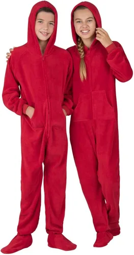 Miniatura 4 de Footed Pajamas - Enterizo con capucha a juego para la familia Suéteres de una pieza para niños, niñas, hombres, mujeres y mascotas, unisex, Candy