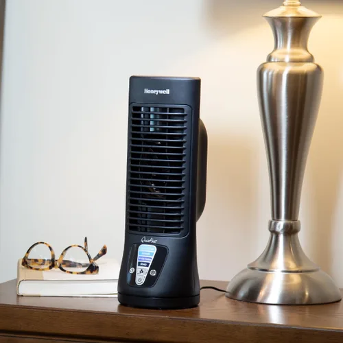 Miniatura 7 de Honeywell QuietSet - Ventilador de mesa personal, ventilador de escritorio personal oscilante con funcionamiento silencioso, 4 niveles de potencia