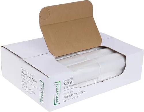Miniatura 10 de TYPLASTICS - Bolsas de basura transparentes con capacidad de 20-30 galones, de 30 x 37 pulgadas, bolsas de basura de alta densidad, caja de 500