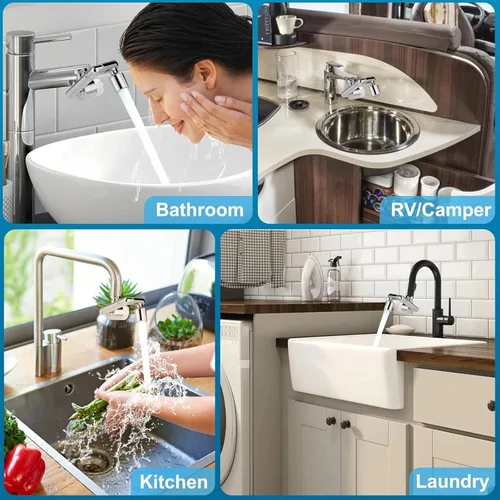 Miniatura 7 de Cartucho de filtro de 8 piezas de repuesto para fregadero de cocina y baño, 4 PP fibra de algodón 4 fibra de carbono para extensor de grifo, mejora
