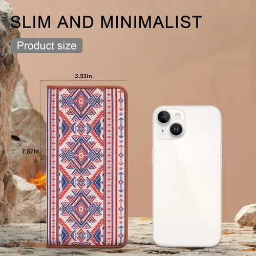 Miniatura 6 de MEITRUE Cartera de cuero delgada ultra delgada para mujer, con bloqueo RFID, tarjetero de crédito, plegable, largo, billetera, para mujer