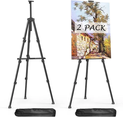 Caballetes para pintar lienzo, caballete de arte Aredy de 66 pulgadas para dibujar, soporte de caballete de pintura portátil, caballete de mesa de