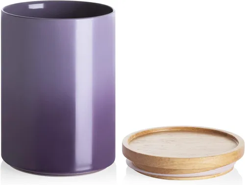 Miniatura 69 de Sweejar Kitchen Canisters - Tarro de cerámica para almacenamiento de alimentos, recipientes apilables con sello hermético y tapa de madera