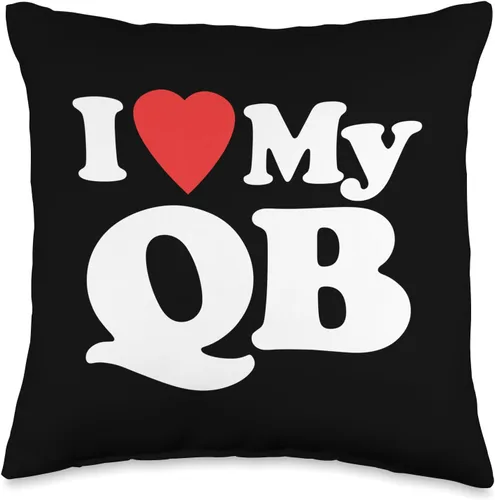 Miniatura 4 de Funny Quarterback Sayings & Quarterback Designs I Love My QB-Funny Offensive Line - Almohada de fútbol de mariscal de campo, 18 x 18 pulgadas
