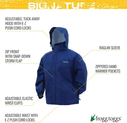 Miniatura 2 de FROGG TOGGS - Chaqueta impermeable y transpirable para hombre Classic Pro Action para lluvia Azul marino