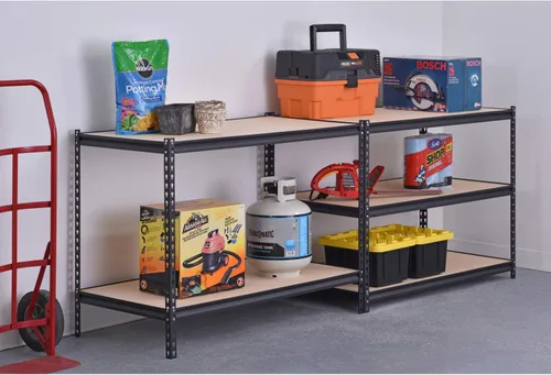 Miniatura 4 de EDSAL UR245AZ-BLK Estante de almacenamiento de acero, 5 estantes ajustables, capacidad de 4000 libras, 72 pulgadas de alto x 48 pulgadas de ancho x
