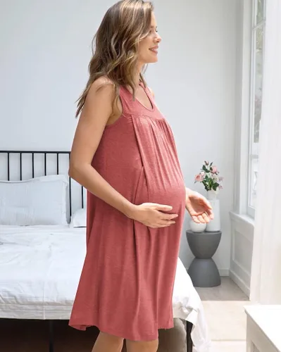 Miniatura 3 de Ekouaer - Camisón de maternidad para mujer (tallas S-XXL)