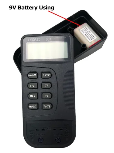 Miniatura 3 de TECPEL Termómetro digital DTM-307 con sonda de sensor de termopar tipo 2 k (TPK-01)
