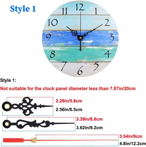 Miniatura 3 de HILLHOME Mecanismo de movimiento de reloj de pared con motor de cuarzo, funciona con pilas, repuesto de piezas de reparación de bricolaje, grosor