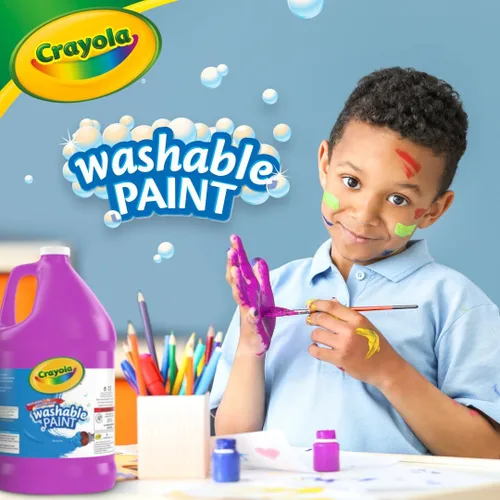 Miniatura 4 de Pintura lavable Crayola para niños, Violeta 1 galón, suministros de arte y manualidades para niños, no tóxica, al por mayor