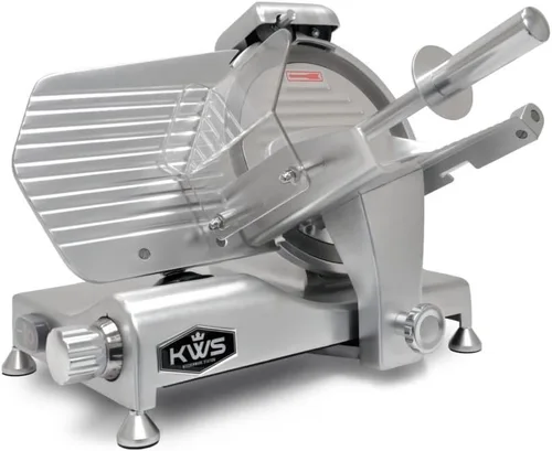 Miniatura 13 de KWS MS-12NT - Cortador eléctrico de carne de 420 W, hoja de teflón no pegajosa de 12 pulgadas, cortador de carne, queso/alimentos congelados, bajo
