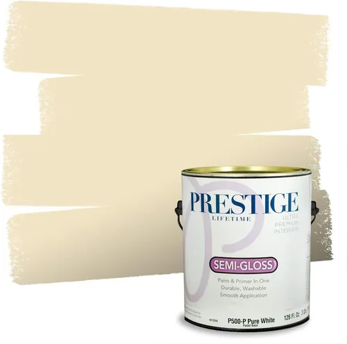 Miniatura 245 de PRESTIGE Paints Exterior Paint and Primer In One, 1-Gallon, Satin, Comparable Match of Benjamin Moore* Royal Linen* 931BM-PCM
