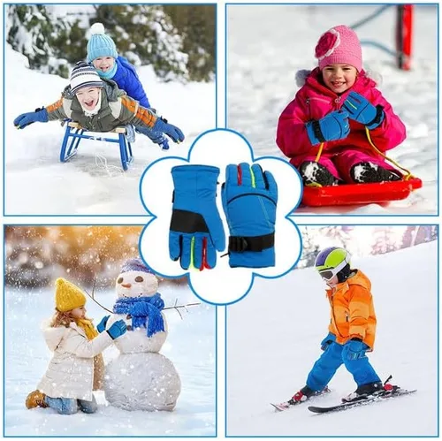 Miniatura 4 de Lyxbone Kids Snow Gloves,Kids Mittens Winter Waterproof,Girls Snow Gloves,Kids Gloves Winter Waterproof,Snow Gloves for Kids