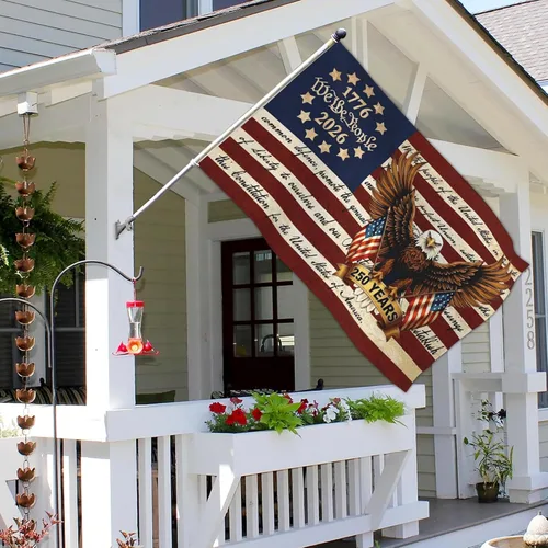 Miniatura 2 de Bandera de 3 capas para aniversario estadounidense de 250 años, decoración de mercancía, 250 aniversario, bandera patriótica de Estados Unidos
