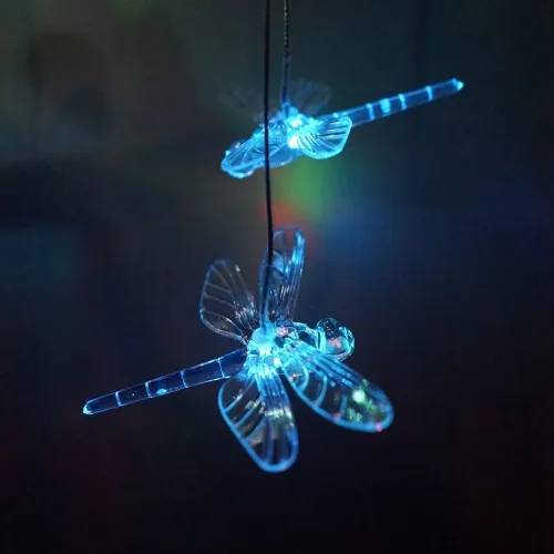 Miniatura 3 de Móvil de libélula solar LED que cambia