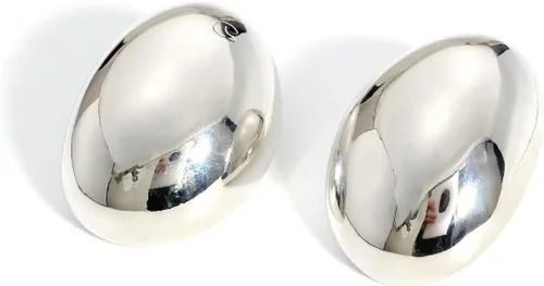 Miniatura 36 de KELMALL Aretes tipo argolla de oro de 14 quilates para mujer, hipoalergénicos, gruesos, redondos, no se deslustra, para orejas sensibles