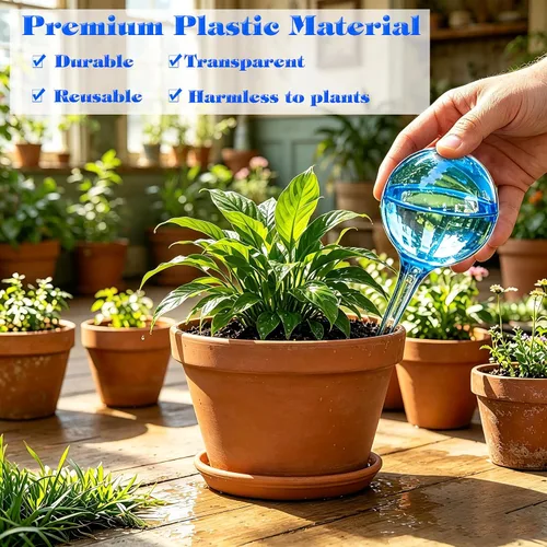 Miniatura 4 de MOONSOUND Globos de riego automático para plantas – 10 bombillas de riego automático para plantas en macetas de interior y exterior, cuidado
