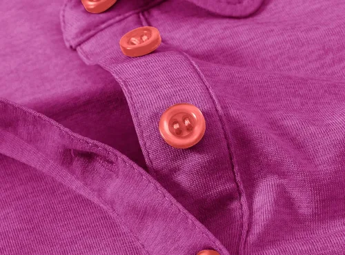 Miniatura 5 de TBMPOY Polo de golf para mujer, ligera, absorbe la humedad, de secado rápido, 4 botones