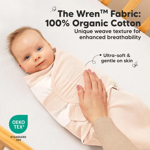 Miniatura 2 de Paquete de 3 pañales orgánicos para recién nacidos, sacos de dormir para bebés de 0 a 3 meses, manta para bebé, manta portátil para recién nacidos