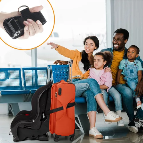 Miniatura 5 de V VOLKGO Cinturón de viaje para asiento de automóvil, fácil y seguro para el aeropuerto, correa para cinturón de seguridad de automóvil para maleta
