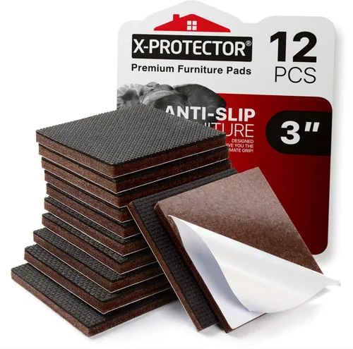 Miniatura 12 de Almohadillas antideslizantes X-Protector para muebles, 8 unidades de 1 1/2 pulgadas, pinzas de muebles de primera calidad, patas de goma