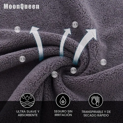 Miniatura 2 de MOONQUEEN Juego de 24 toallas ultrasuaves de alta calidad, 12 x 12 pulgadas, secado rápido, ropa de baño de terciopelo coral altamente absorbente
