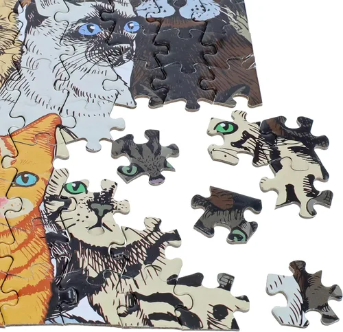 Miniatura 2 de TDC Games Rompecabezas más difícil del mundo – Gatos – 500 piezas de doble cara – 15 pulgadas