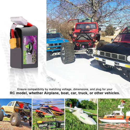 Miniatura 5 de OVONIC 6S 1850mAh Lipo Batería 22.2V 120C Batería con enchufe XT60 para RC Car Truck RC Vehículos RC Barco, Dron, Avión RC Quadcopter Helicóptero