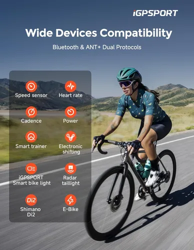 Miniatura 4 de iGPSPORT BSC300T Ordenador de bicicleta inalámbrico GPS, navegación GPS con pantalla táctil, mapas sin conexión, advertencia fuera de ruta