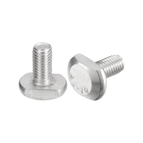 Miniatura 7 de uxcell Pernos de ranura en T, 5 unidades M5x25mm Pernos deslizantes de caída en T de acero inoxidable 304 con forma de T para pista en T