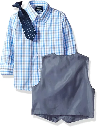 Miniatura 2 de Nautica - Conjunto de 4 piezas para bebés y niños con camisa, chaleco, pantalones y corbatín