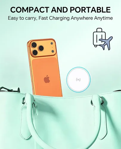 Miniatura 7 de Paquete de 2 cargadores inalámbricos magnéticos de 15 W, almohadilla de carga rápida con adaptador de 20 W y cables de 6 pies para iPhone