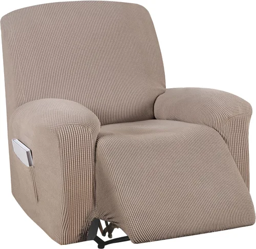 Miniatura 25 de Turquoize Funda elástica para silla reclinable, funda para sofá reclinable, funda de sofá de 1 pieza con bolsillo lateral, funda protectora