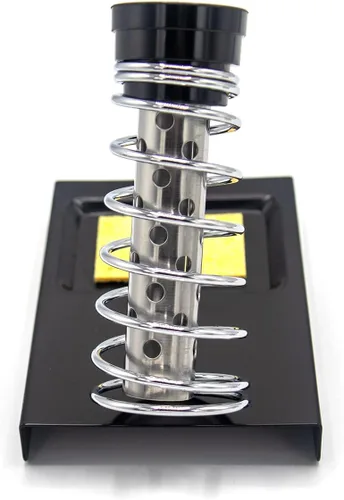 Miniatura 3 de Soporte para cautín con soporte para carcasa de bola que incluye esponja de limpieza, ranuras para puntas de soldadura y limpiador de puntas