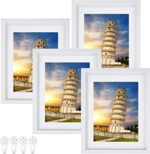 Miniatura 16 de Nacial Portarretratos de 5 x 7 pulgadas, juego de 4 portarretratos para fotos de 4 x 6 pulgadas con paspartú, para fotos de 5 x 7 pulgadas sin