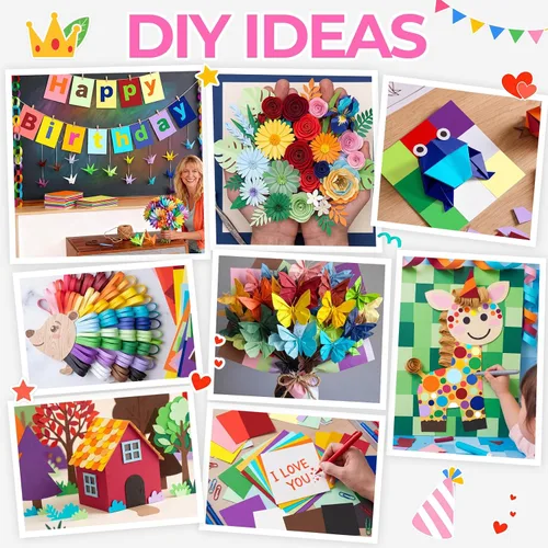 Miniatura 3 de Yahenda 500 piezas de papel de construcción de 12 x 18 pulgadas, varios colores, tarjetas ligeras a granel, papel de construcción de colores grandes
