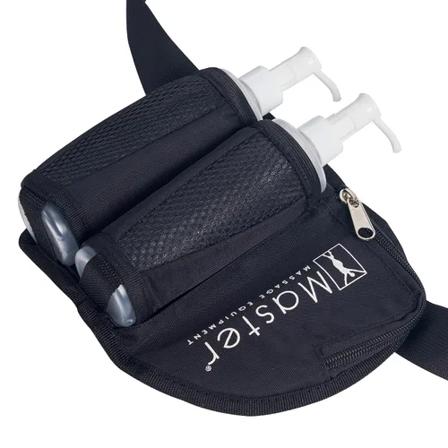 Miniatura 6 de Master Massage Bolsa de aceite de masaje para botella doble, bolsa de crema ajustable y bolsa de loción, kit doble, funda de loción para botella