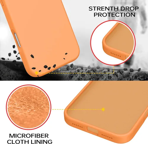 Miniatura 386 de GUAGUA Funda compatible con iPhone 17 Pro Max de 6.9 pulgadas, silicona líquida, goma de gel suave, delgada, forro de microfibra delgada