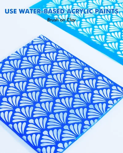 Miniatura 3 de Plantillas de pantalla de seda para arcilla polimérica, kit de impresión de serigrafía reutilizable, para impresión en arcilla y otras joyas, aretes