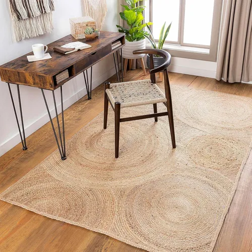 Collection - Alfombra de pasillo de yute natural de 3 x 10 pies, para corredor de cocina, pasillo, interior, beige hueso, NR-04-3x10 pies Beige