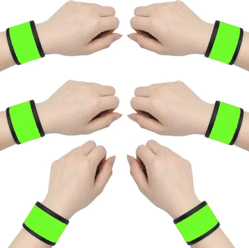 Miniatura 12 de Pulseras LED que brillan con luz para el brazo, bandas de muñeca intermitentes de alta visibilidad, luces de equipo de seguridad para ciclismo