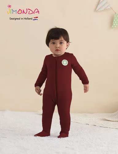 Miniatura 40 de Jimonda Pijama de bambú para bebé, unisex, para niños y niñas, de una pieza, manga larga, cierre de cremallera de 2 vías, mameluco