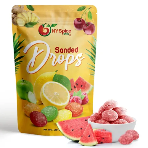 Miniatura 9 de NY SPICE SHOP Mix Fruits - Gotas de caramelo lijadas, 1 libra de gotas lijadas antiguas, dulces frescos y deliciosos a granel, caramelo duro lijado