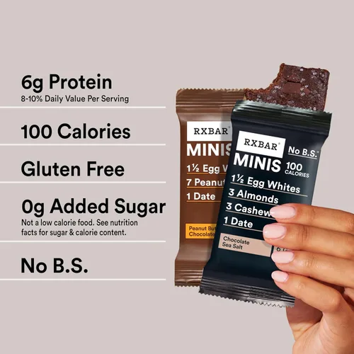 Miniatura 4 de RXBAR Minis - Barras de proteínas, snack de proteínas, barritas de aperitivos, paquete variado, caja de 7.3 onzas (8 unidades)
