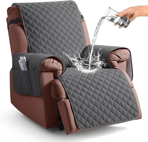 Miniatura 12 de KinCam Funda 100% impermeable para silla reclinable, fundas de sofá reclinable para mascotas, perros, funda de sofá reclinable, protector de muebles