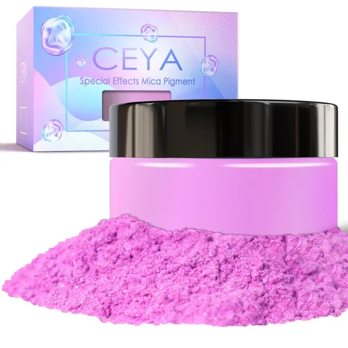 Miniatura 13 de Ceya Polvo de Mica de Interferencia, 50g/1.8oz Polvo de Uñas Cromado Blanco Hielo, Pigmento de Efecto Perlescente de Cambio de Color de Grado
