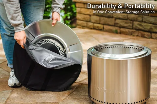 Miniatura 3 de Solo Stove Bolsa de transporte con deflector de calor, pequeña Accesorio protector para deflector de calor Ranger, acrílico teñido en solución
